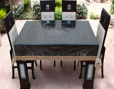 REVEXO Solid 4 Seater Table Cover(Multicolor, Polyester)