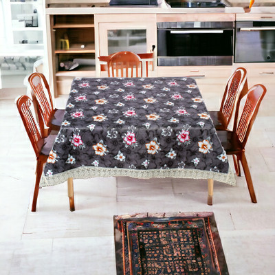 Mopak Decor Printed 4 Seater Table Cover(Grey, Polyester)