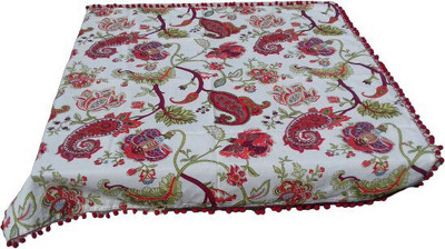 RajoDyana Cotton 4 Seater Self Design Table Cover(Red)