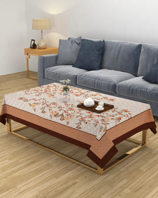MHF Floral 8 Seater Table Cover(Mustard, Polyester)