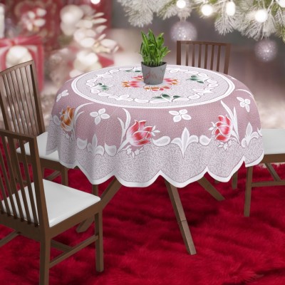 Bigger fish Abstract 4 Seater Table Cover(Pink, Polyester, Cotton)