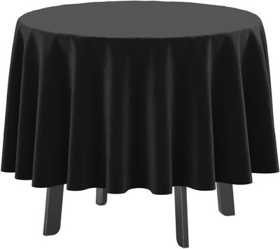 Vargottam Solid 4 Seater Table Cover(Black, Polyester)