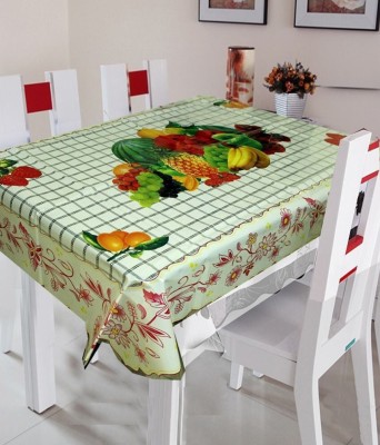 KUBER INDUSTRIES Floral 6 Seater Table Cover(Multicolor, Plastic)