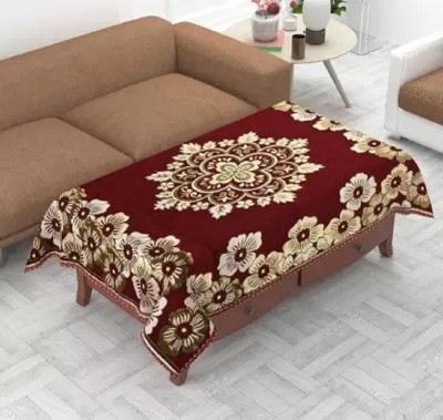 Crosmo Abstract 4 Seater Table Cover(Maroon, Beige, Cotton)