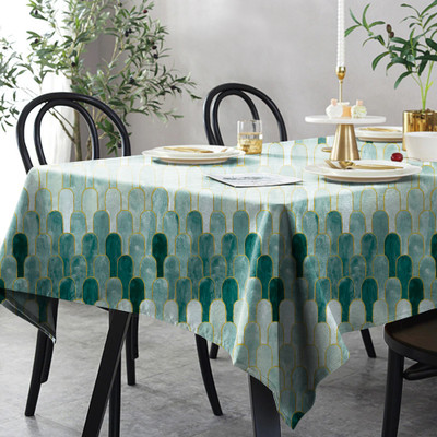 Casableu Floral 6 Seater Table Cover(Green, Polyester)