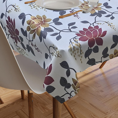 shrinitya Polyester 2 Seater Floral Table Cover(Multicolor)
