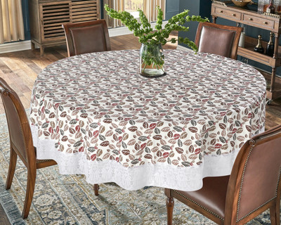 The Furnishing Tree Self Design 4 Seater Table Cover(Grey, PVC)