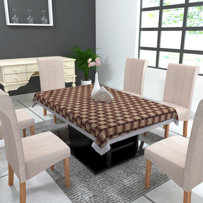 DECOLOGY Printed 2 Seater Table Cover(Multicolor, PVC)