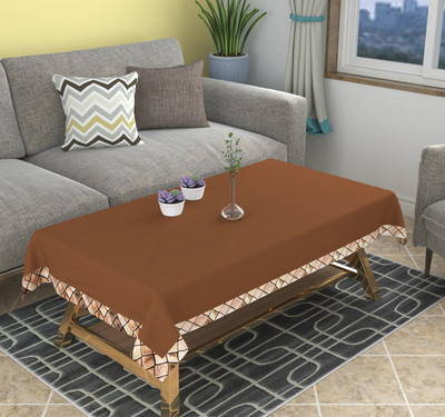 WiseHome Self Design 4 Seater Table Cover(Multicolor, Velvet)