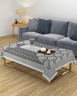 MHF Abstract 8 Seater Table Cover(Grey Cream, Polyester)