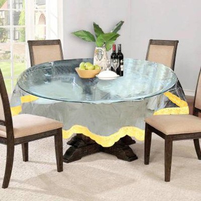 Shri Ganesh Handloom Solid 4 Seater Table Cover(Transparent, PVC)