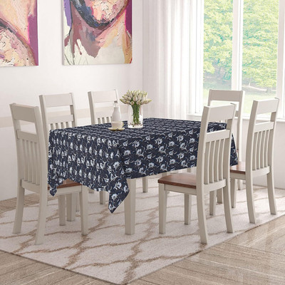 Wings Star Printed 8 Seater Table Cover(Grey, Polyester)