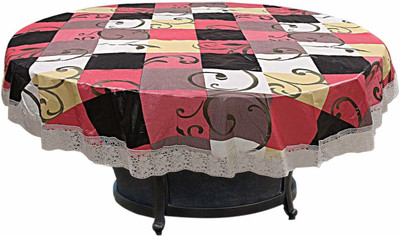 WIN WORLD PVC 8 Seater Checkered Table Cover(Multicolor)