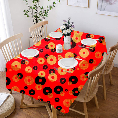 KVAR Polka 8 Seater Table Cover(Multicolor, PVC)