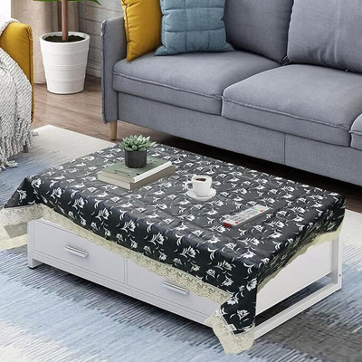 MPRI Printed 4 Seater Table Cover(Black, Polyester)