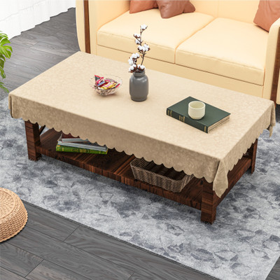 KUBER INDUSTRIES Self Design 4 Seater Table Cover(Brown, PVC)