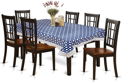 ZITIN Abstract 6 Seater Table Cover(Multicolor, PVC)
