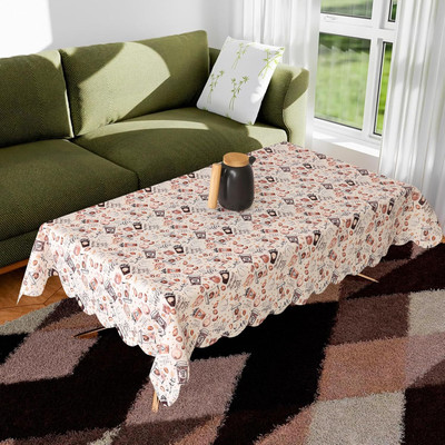 homerz Cotton 4 Seater Self Design Table Cover(Multicolor)