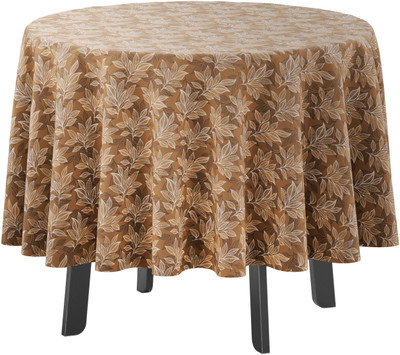 Vargottam Printed 4 Seater Table Cover(Light Brown, Polyester)