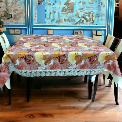 kashtu Embroidered 4 Seater Table Cover(Blue, Polyester)