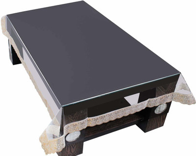 SHAVIN PVC 4 Seater Solid Table Cover(TRANSPARENT)