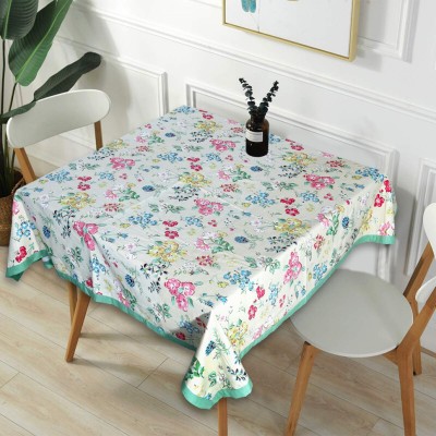 Go Texstylers Printed 4 Seater Table Cover(Multicolor, Cotton)