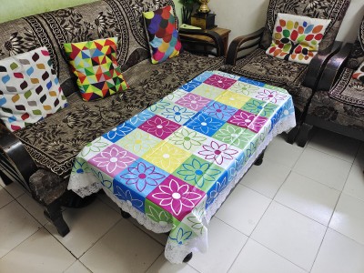 ZITIN Floral, Printed 4 Seater Table Cover(Multicolor, PVC)