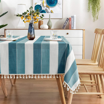 Urban Space Printed 4 Seater Table Cover(Vertical Green, Polyester)