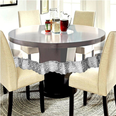 SHRI MAHAVIR IMPEX Solid 4 Seater Table Cover(TRANSPARENT, PVC)
