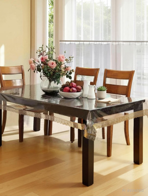 Dasvilla PVC 6 Seater Abstract Table Cover(Transparent)