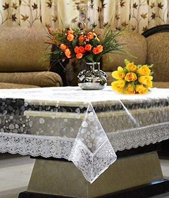 Dasvilla Self Design 4 Seater Table Cover(Transparent, PVC)