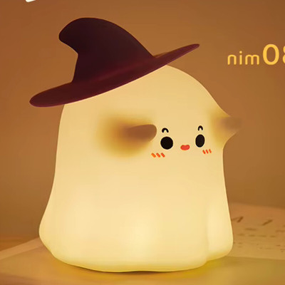 UNZAG Ghostess Silicone Patterning Atmosphere_Bedside Lamps Kids Baby Halloween Gifts Night Lamp(10.5 cm, Warm White)