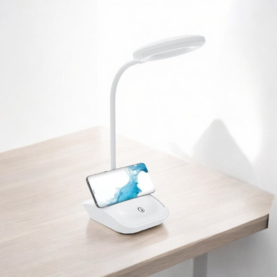 HASRU Table Lamp for studying_12 Table Lamp(12 cm, White)