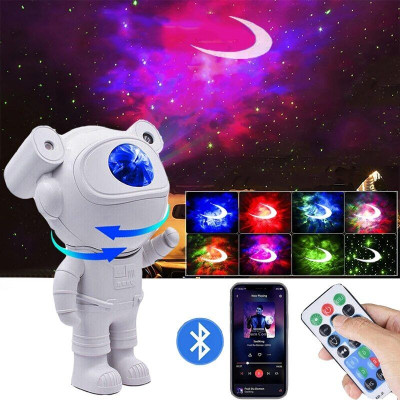 Dwiza Enterprise Star Galaxy Projector Astronaut Moon Projector Light & Bluetooth Speaker Night Lamp(22.5 cm, Multicolor)