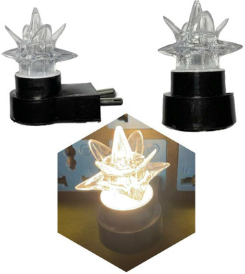 Glamezone Star Design Night Lamp Light for Daily Use, Decoration and Gifting Night Lamp(6 cm, White)