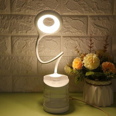Sanjana Collections 5 in 1 Study Lamp LED Touch Dimmer On/Off Switch Desk Lamp Plastic Table Lamp Study Lamp(50 cm, White)