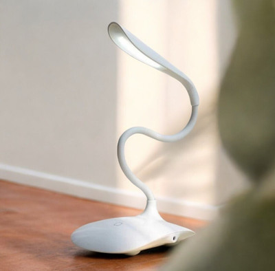 ZOLLYZZ white angular table lamp02_L526 Study Lamp(31 cm, White)