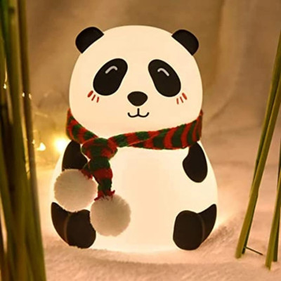 HASRU Cute Panda Silicon USB Rechargeable Night Light Lamp Night Lamp_M148 Night Lamp(12.7 cm, Multicolor)
