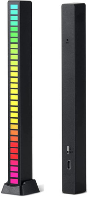 SOJUBA Rechargeable Sound Control Light Wireless Voice-Activated Pickup Table Lamp Table Lamp(16 cm, Black)
