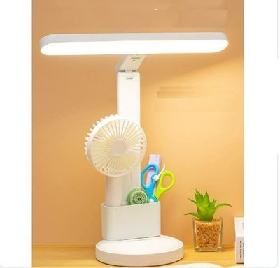 grofly Rechargeable Portable Multifunctional Rotating Desk Lamp for Student Office Study Lamp(34 cm, White)