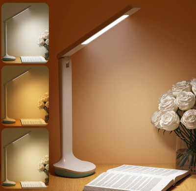 PESCA Rechargeable LED Desk Table Lamp 3 Multiple Light Touch Dimmer 12Hrs Reading Study Lamp(45 cm, Retro)