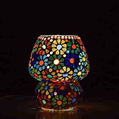 Ionic Glass Modern Table Lamps Home Decor Glass Home Decor Mosaic Traditional Table Lamps Table Lamp(18 cm, Multicolor)