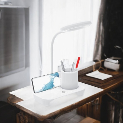 HASRU Table Lamp for studying_58 Table Lamp(12 cm, White)