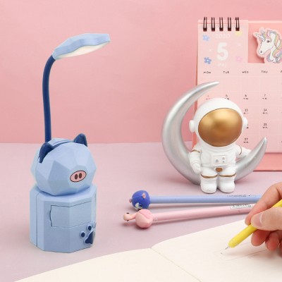 Spiaty Creative Drawer Storage Cartoon Cute Pet Hose USB Charging Light Study Lamp(26 cm, Blue)