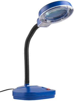 ADOREX LED Table lamp With Magnified Lens Blue Study Lamp(52 cm, Blue)