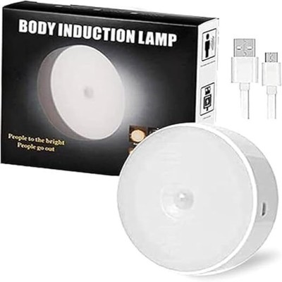 LAXIT Motion Sensor Light for Home with USB Charging Wireless Self Adhesive LED Night Lamp(3.35 cm, WARM WHITE)