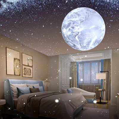UNZAG Creative Romantic Galaxy Atmosphere Lamp White Noise Starry-Sky Stereo Bluetooth Night Lamp(8.4 cm, Warm White)