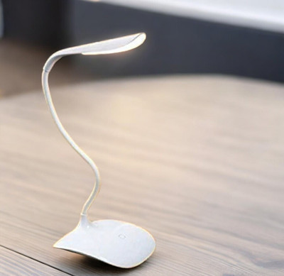 BHAJANLAL GREENERY white angular table lamp03_L2762 Study Lamp(31 cm, White)