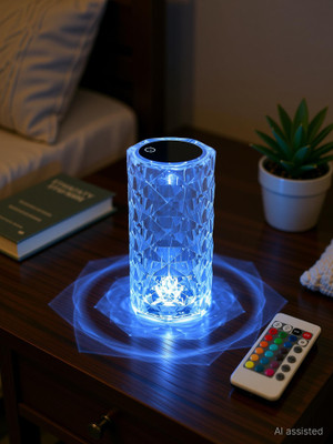 ETH UTILITY STORE Crystal Lamp,16 Color Changing Rose Crystal Diamond Table Lamp Night Lamp(21 cm, Multicolor)