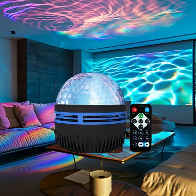 Skycandle Crystal LED Light,LED Rotating Bulb Light Lamp for Party/Home/Diwali Decoration Night Lamp(10 cm, Black)